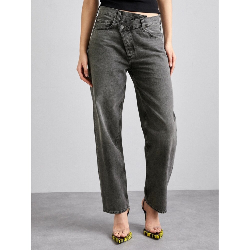 AGOLDE Criss Cross Jeans Women’s Size 26 Charcoal Grey Wash